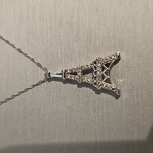 Zales Eiffel Tower Pendant Necklace